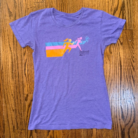 Snohomish Running Co. Tops - Snohomish Running Co Womens Run Graphic T-Shirt Purple S Soft Cotton Lightweight